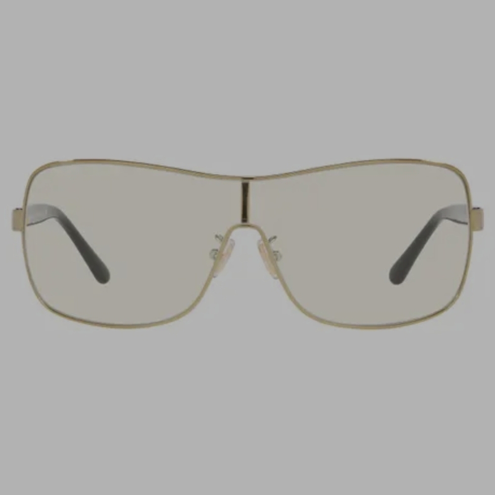 NWOT Coach Gold Rimmed Clear Lens Glasses Sunglasses Shield